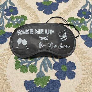 First Class Sleeping Mask (Blk w/ White Font)